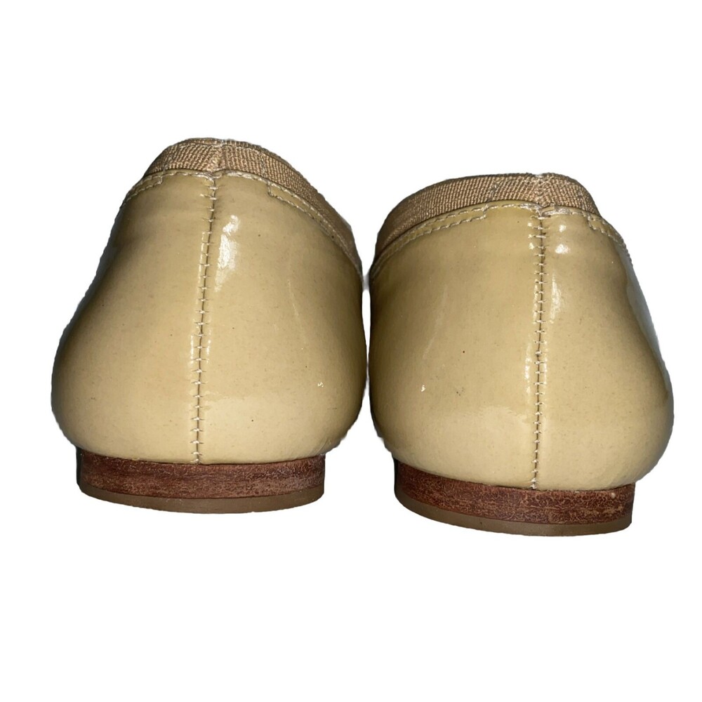 Kate Spade New York Patent Leather Ballet Flats Tan Bow Slip On Shoes 8.5 M - Picture 9 of 13
